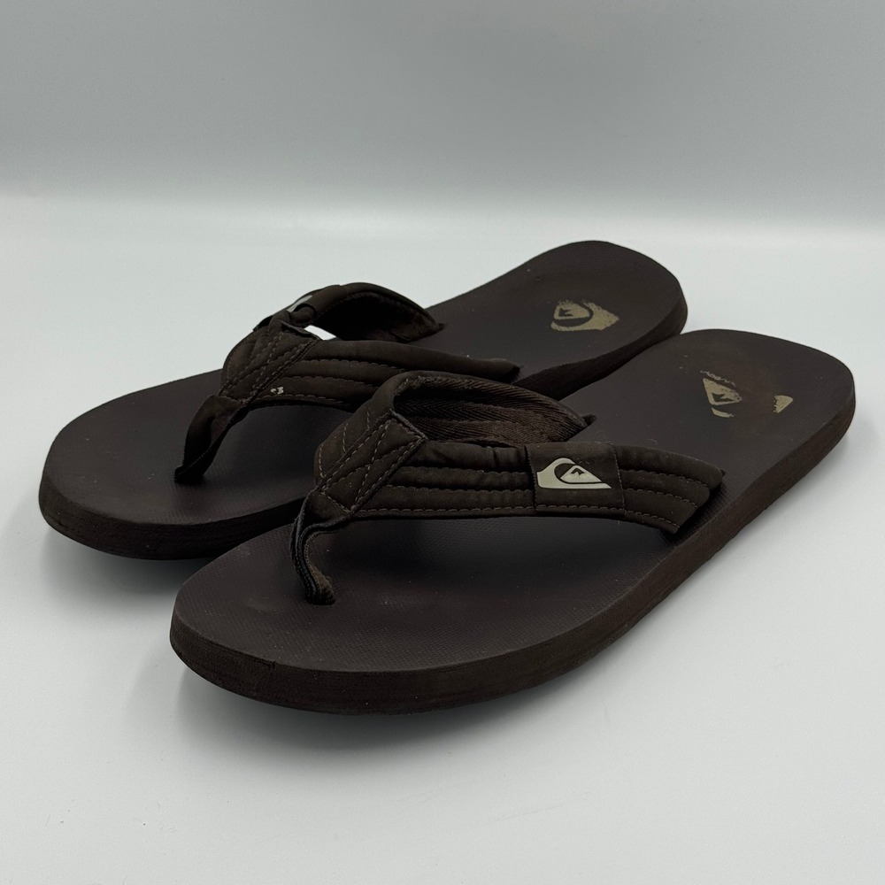 Quiksilver Brown Flip Flop Sandals 10.5 NO BOX